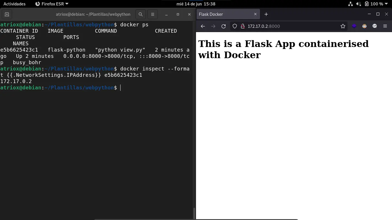 Servicio web flask python docker