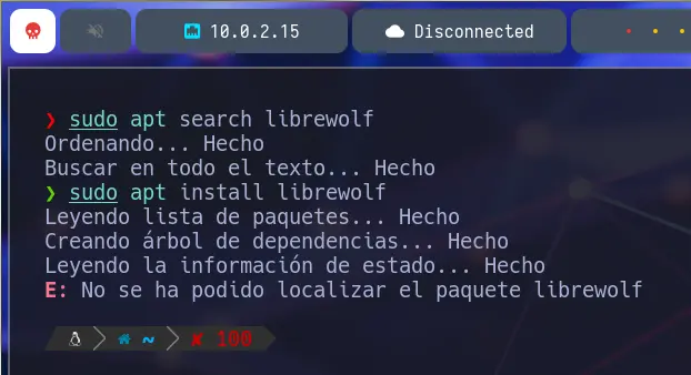 librewolf repository not found debian