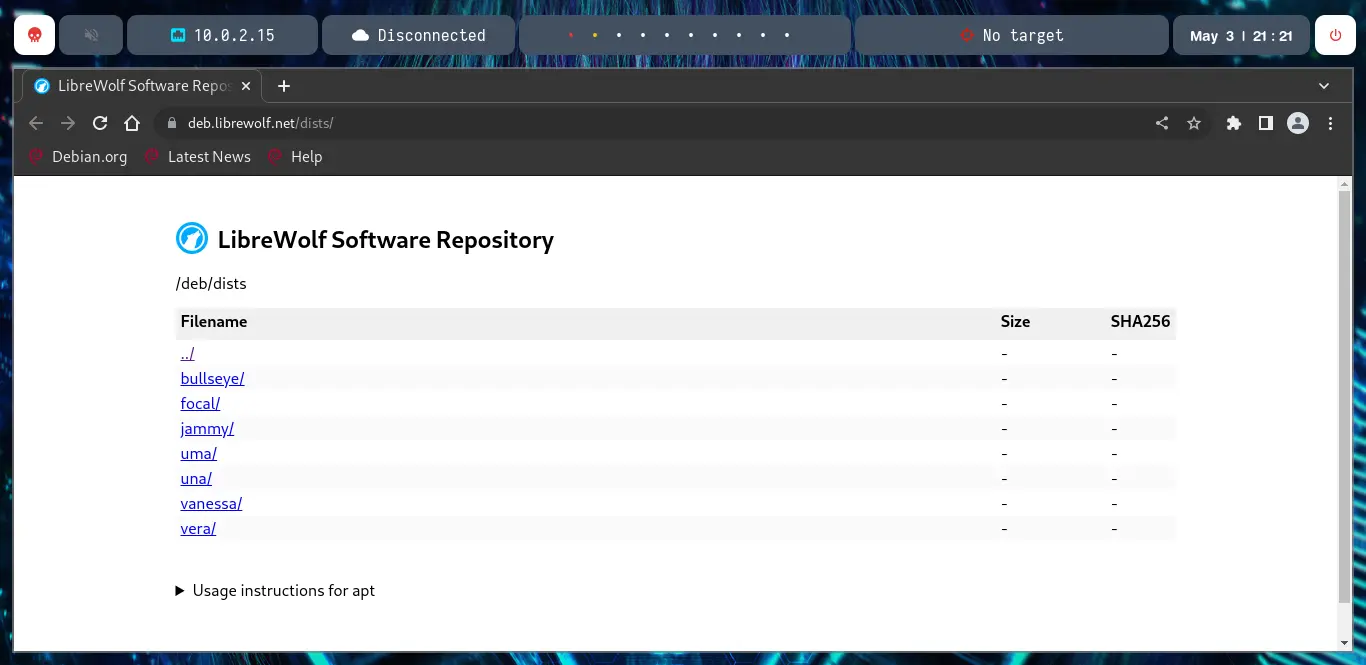 codename librewolf repository